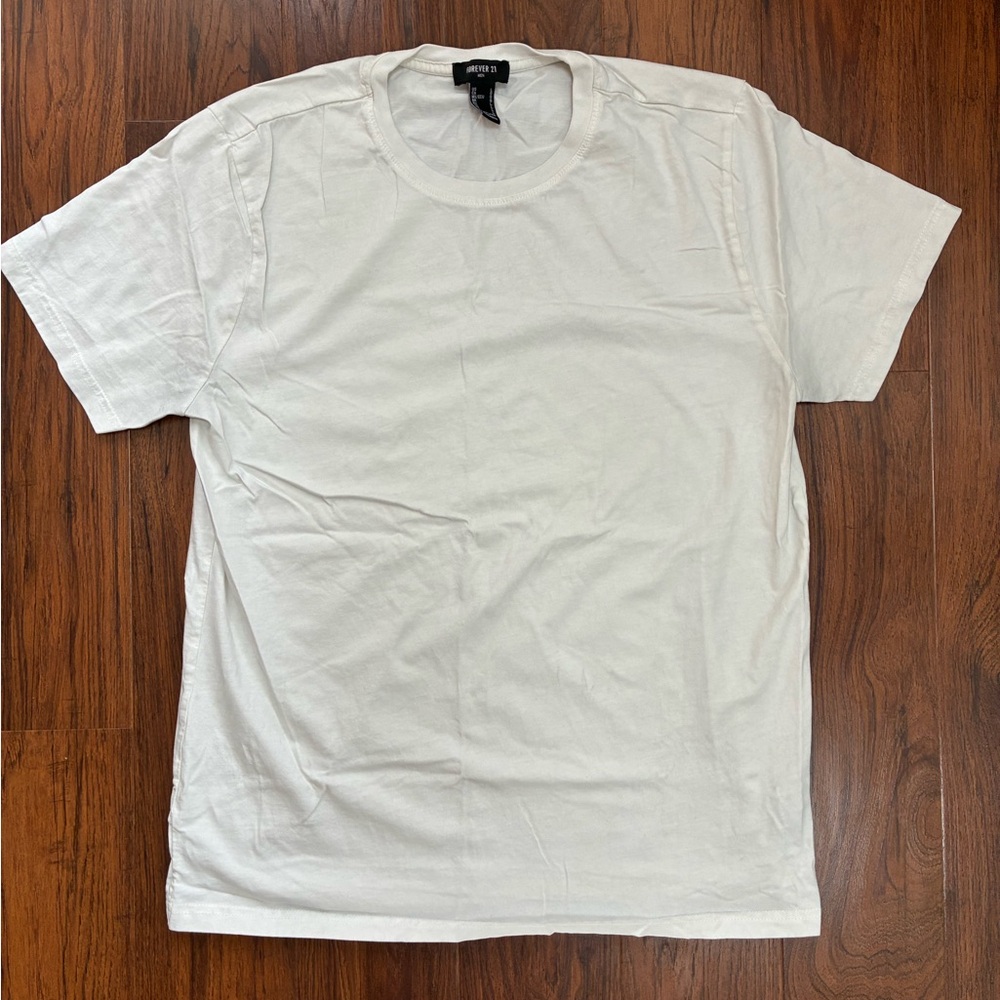 Forever 21 White Short Sleeve Tees Classic Cotton